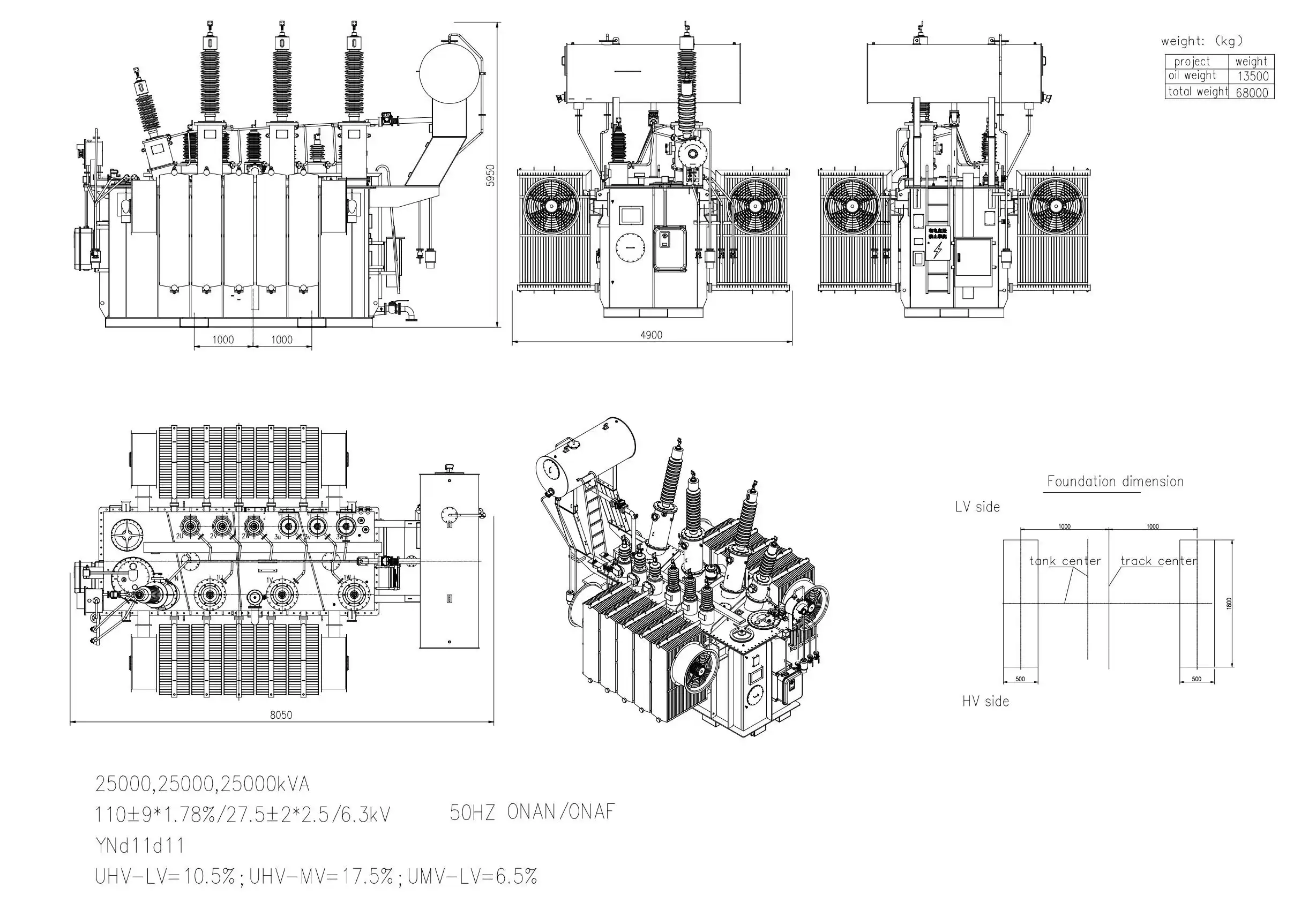 110kv-power-transformer-design