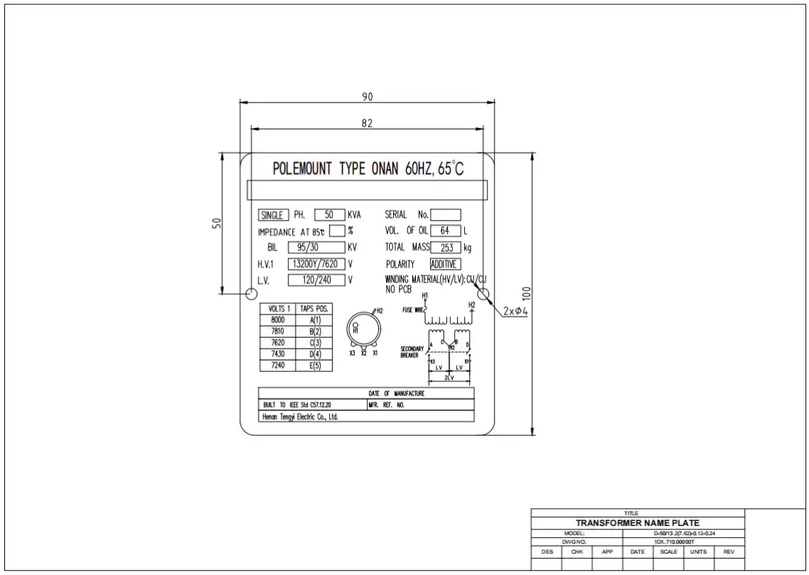 single phase pole mounted transformers in philippines design1